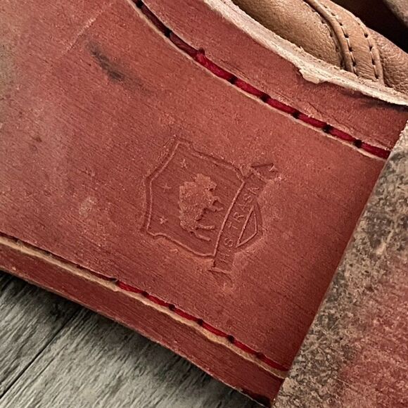 Trask Ali Camel Italian Washed Sheepskin Flats - Picture 12 of 14